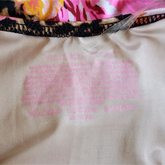 Victoria's Secret Negril Floral/Cheetah Print Plunge Halter One-Piece Swimsuit - Picture 9 of 11